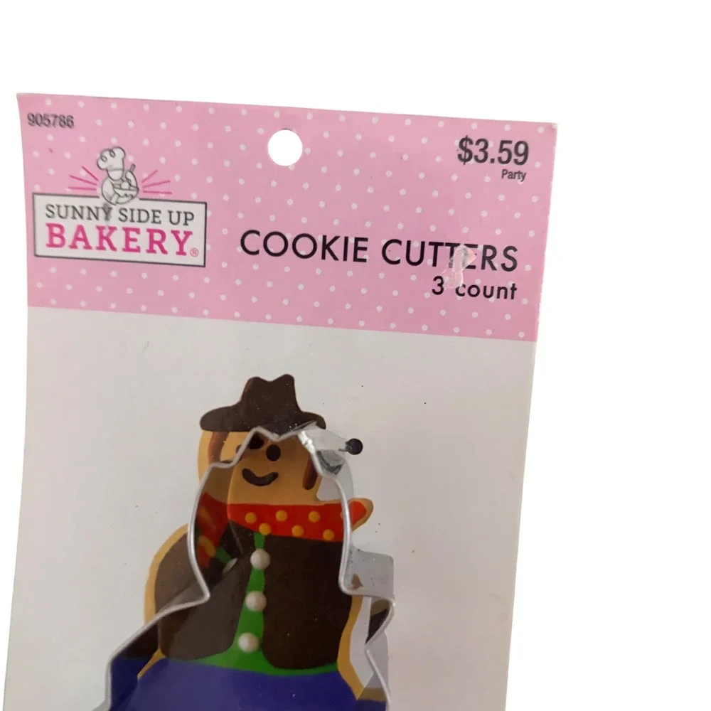 Sunny Side Up Bakery Cookie Cutters Cowboy & Comic Book Sets 6 Count Metal